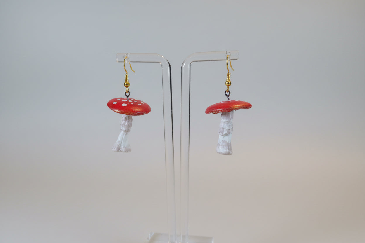 3D real mushroom red