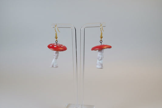 3D real mushroom red