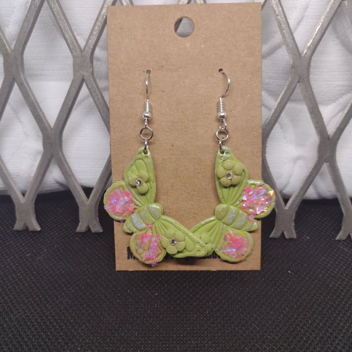 Green and pink butterfly