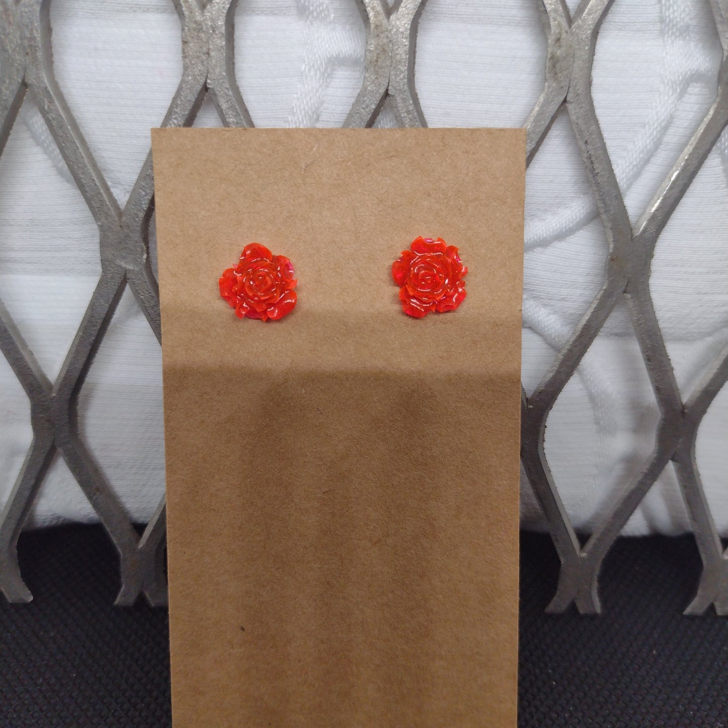 Hot orange and pink roses