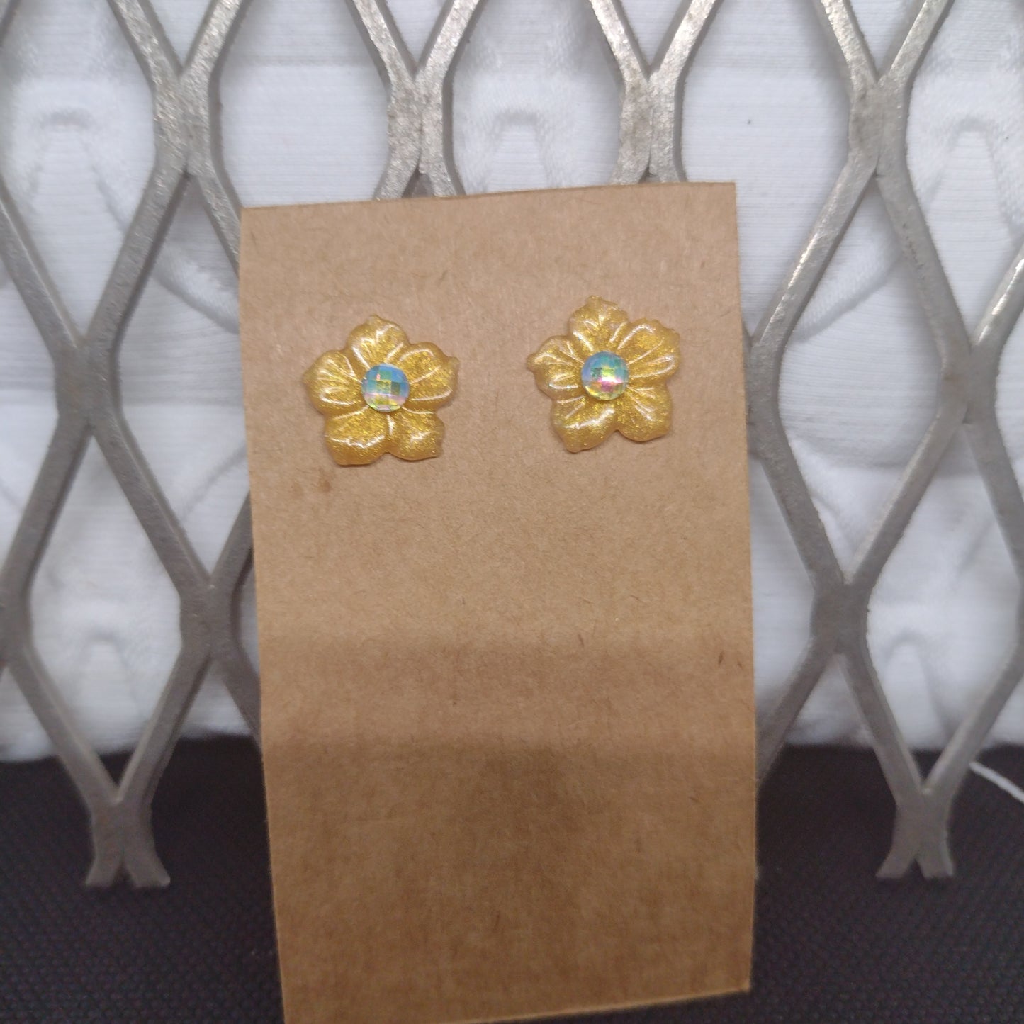 Gold hibiscus flower