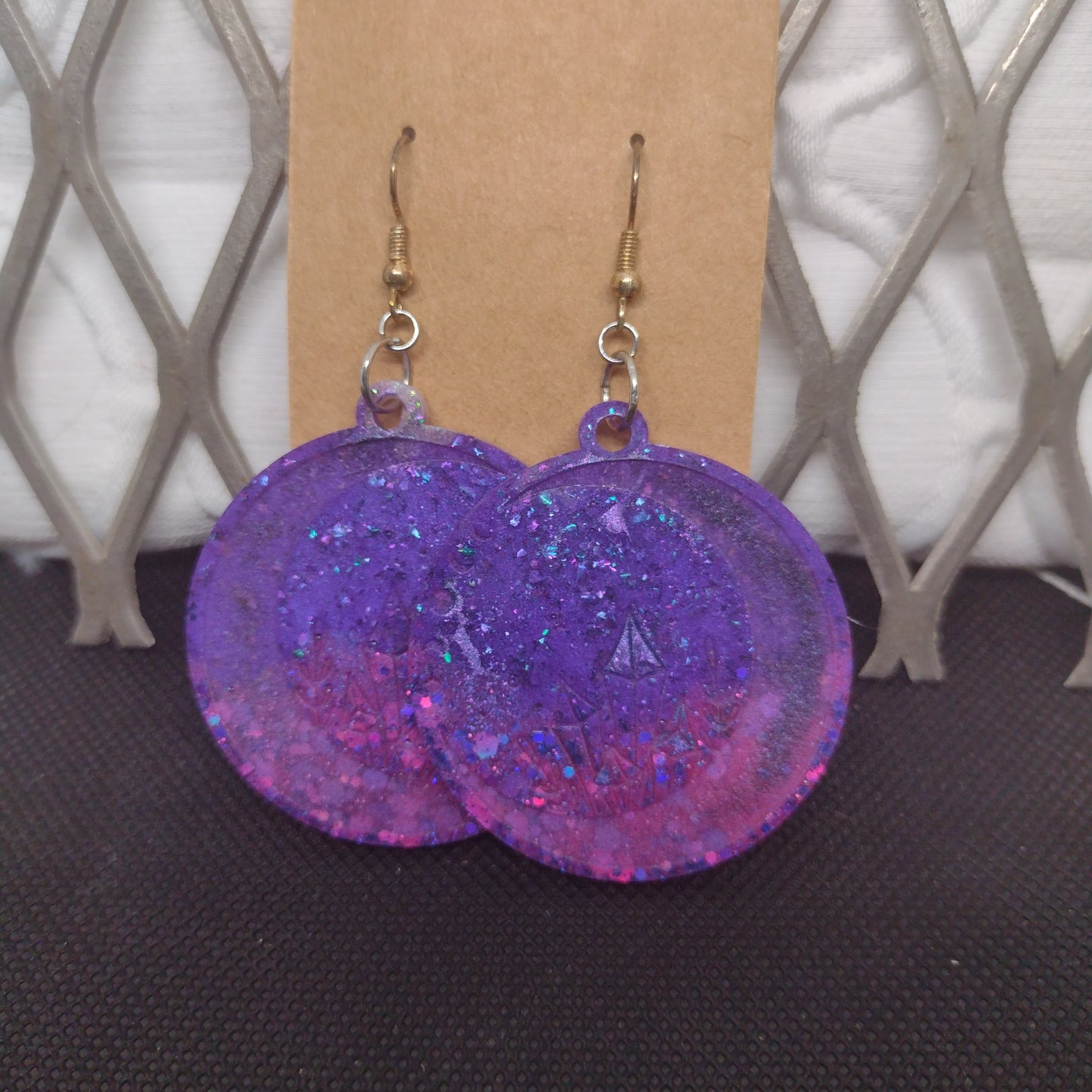 Moon and crystals purple
