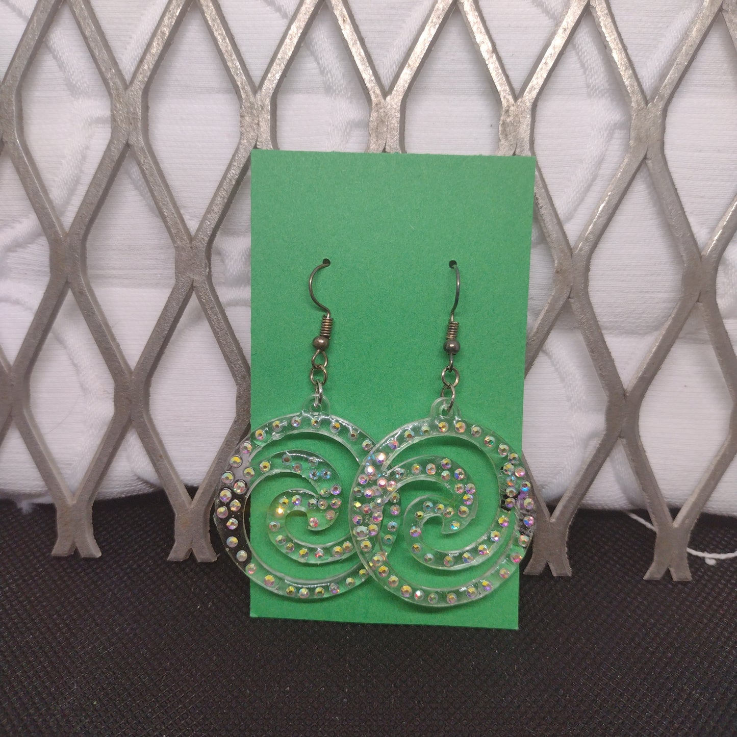 Swirls with rhinestones