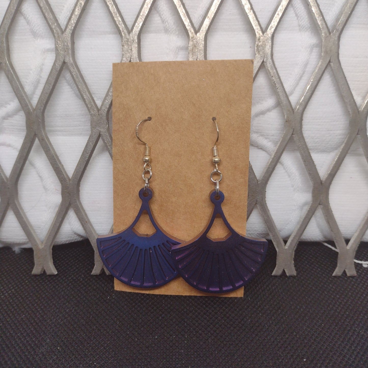 Blue and purple chrome fan