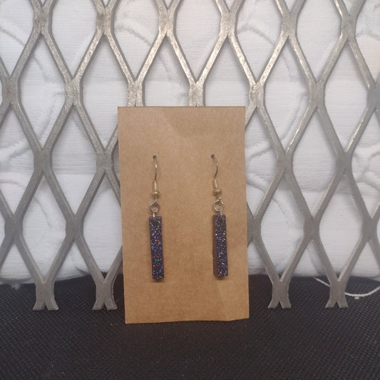 Dark blue glitter dangle