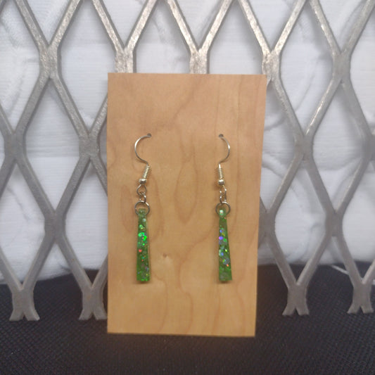 Green glitter dangle