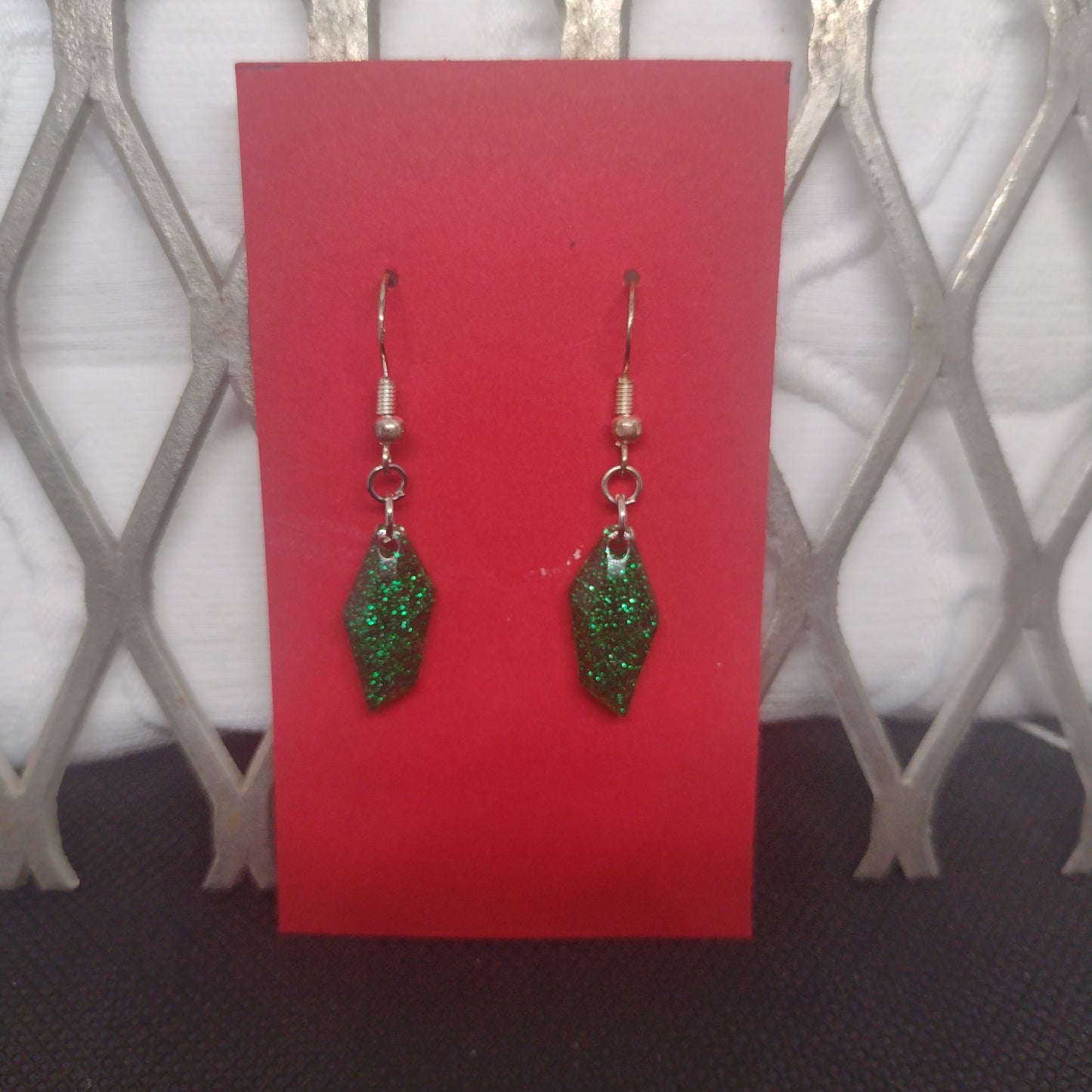 Green glitter rock shape
