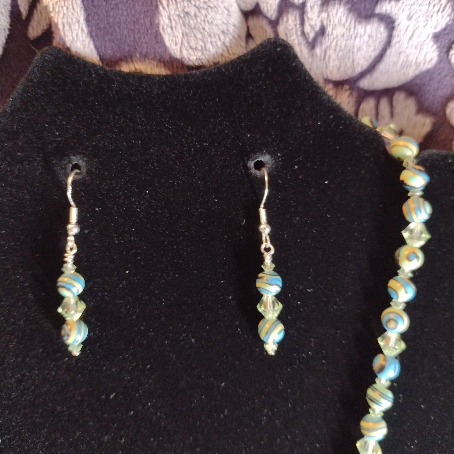 Tree of life aventurine stone necklace set