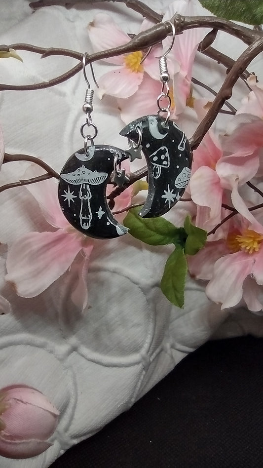 Mushroom 🍄 moon sillver stars