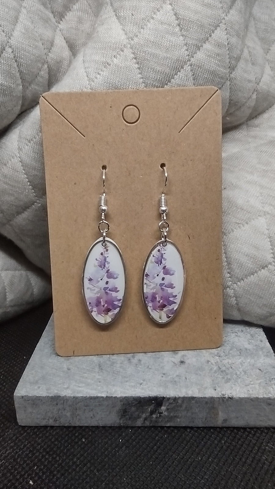 Watercolor floral in purples