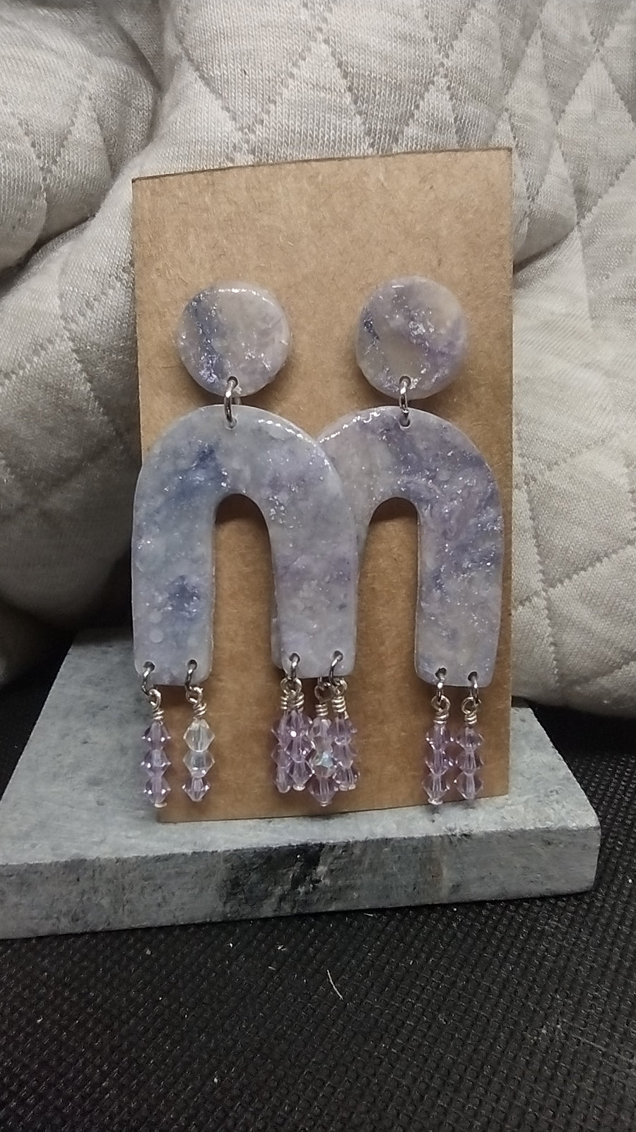 Purple sparkle u shape