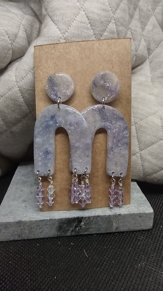 Purple sparkle u shape