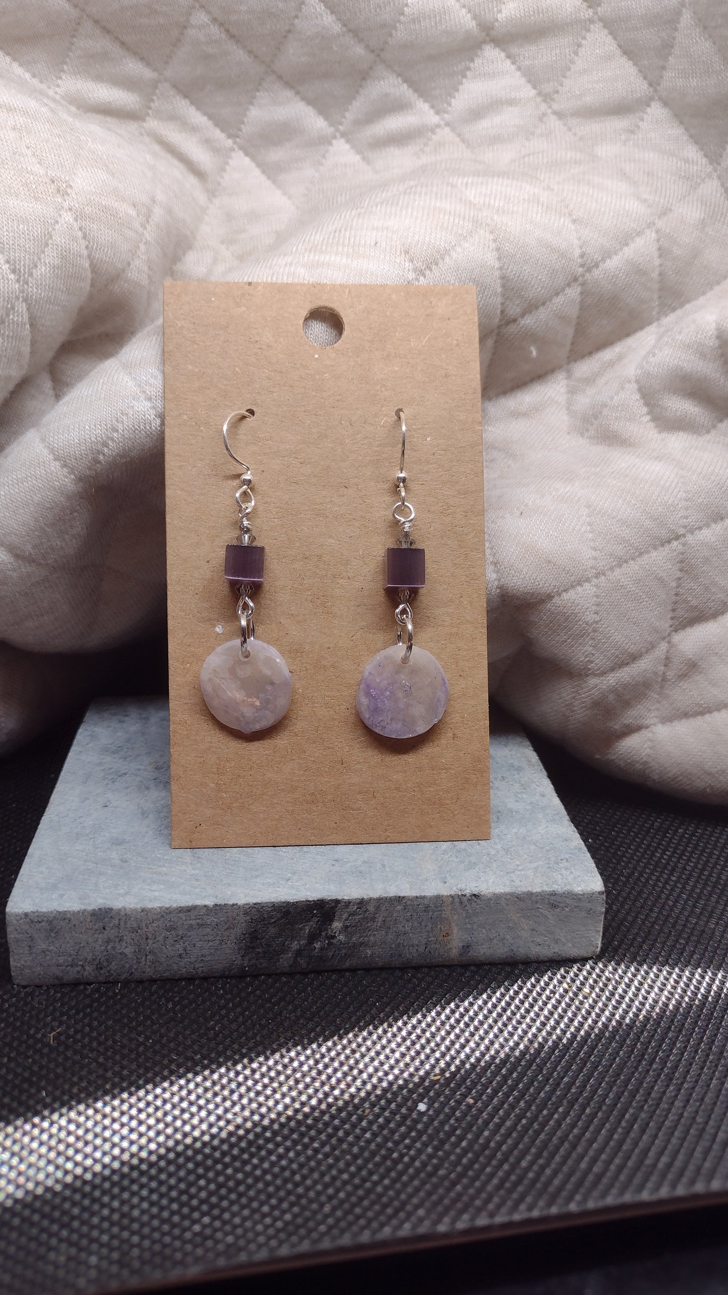 Purple sparkle dangle