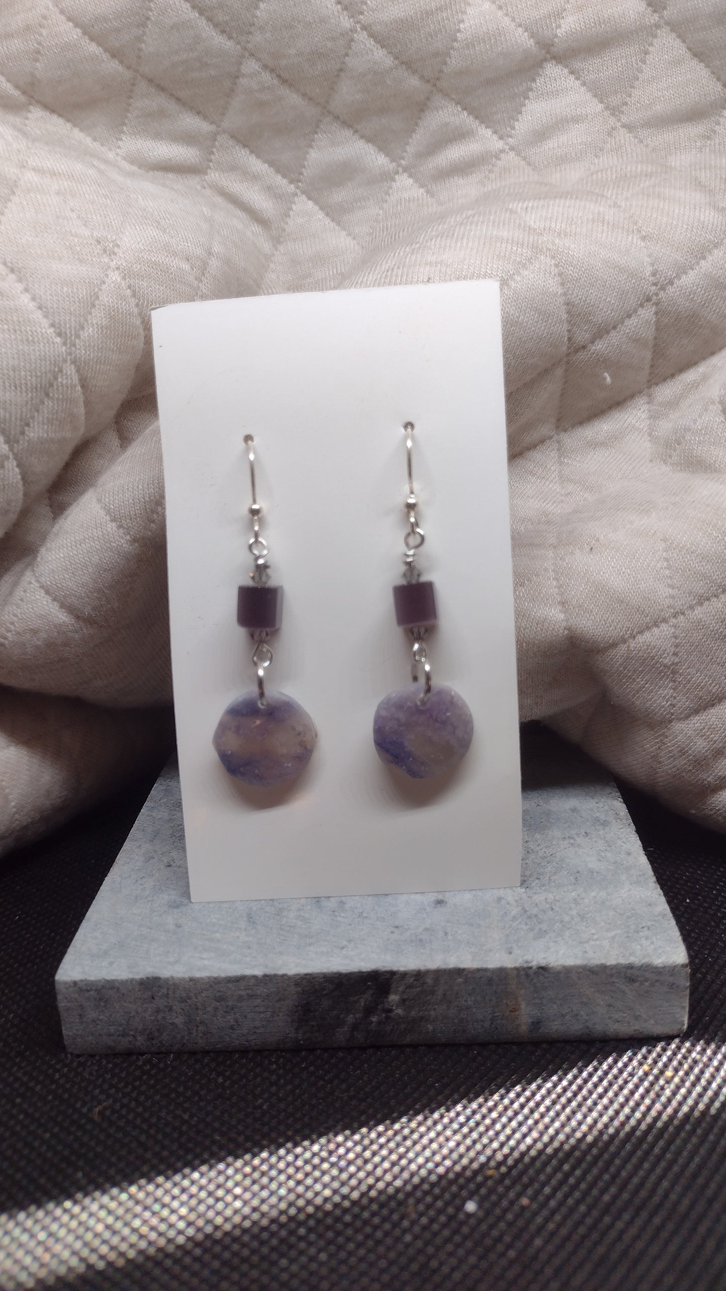 Purple sparkle dangle