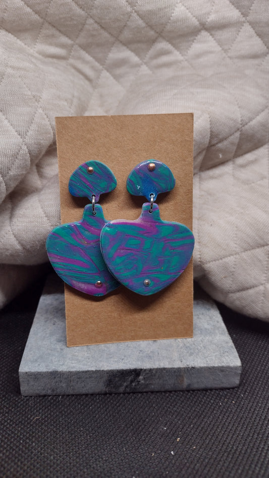 Large swirls with copper